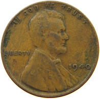 UNITED STATES OF AMERICA CENT 1940 LINCOLN WHEAT #s063 0499 - 1909-1958: Lincoln, Wheat Ears Reverse