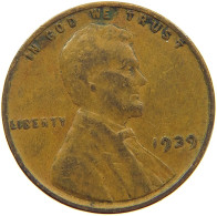 UNITED STATES OF AMERICA CENT 1939 LINCOLN WHEAT #s063 0569 - 1909-1958: Lincoln, Wheat Ears Reverse