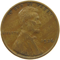 UNITED STATES OF AMERICA CENT 1936 LINCOLN WHEAT #c012 0049 - 1909-1958: Lincoln, Wheat Ears Reverse