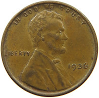 UNITED STATES OF AMERICA CENT 1936 LINCOLN WHEAT #a085 0941 - 1909-1958: Lincoln, Wheat Ears Reverse