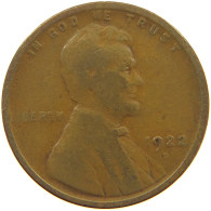 UNITED STATES OF AMERICA CENT 1922 D Lincoln Wheat #t001 0209 - 1909-1958: Lincoln, Wheat Ears Reverse