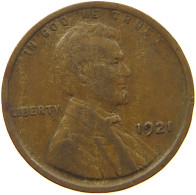 UNITED STATES OF AMERICA CENT 1921 Lincoln Wheat #s063 0521 - 1909-1958: Lincoln, Wheat Ears Reverse