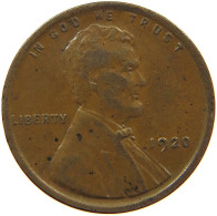 UNITED STATES OF AMERICA CENT 1920 LINCOLN WHEAT #s078 0039 - 1909-1958: Lincoln, Wheat Ears Reverse