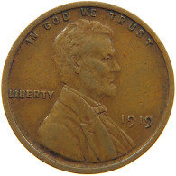UNITED STATES OF AMERICA CENT 1919 Lincoln Wheat #a059 0695 - 1909-1958: Lincoln, Wheat Ears Reverse