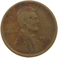 UNITED STATES OF AMERICA CENT 1918 S Lincoln Wheat #t001 0205 - 1909-1958: Lincoln, Wheat Ears Reverse