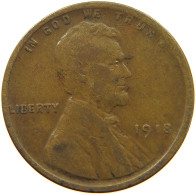 UNITED STATES OF AMERICA CENT 1918 Lincoln Wheat #s063 0523 - 1909-1958: Lincoln, Wheat Ears Reverse