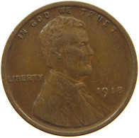 UNITED STATES OF AMERICA CENT 1918 LINCOLN WHEAT #c012 0039 - 1909-1958: Lincoln, Wheat Ears Reverse