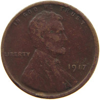 UNITED STATES OF AMERICA CENT 1917 LINCOLN WHEAT #a063 0311 - 1909-1958: Lincoln, Wheat Ears Reverse