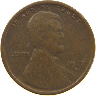 UNITED STATES OF AMERICA CENT 1917 D Lincoln Wheat #c041 0313 - 1909-1958: Lincoln, Wheat Ears Reverse