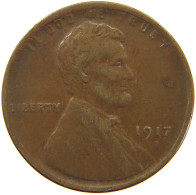 UNITED STATES OF AMERICA CENT 1917 D LINCOLN WHEAT #c063 0197 - 1909-1958: Lincoln, Wheat Ears Reverse