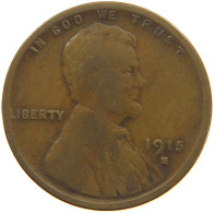 UNITED STATES OF AMERICA CENT 1915 S Lincoln Wheat #t001 0185 - 1909-1958: Lincoln, Wheat Ears Reverse