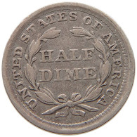 UNITED STATES OF AMERICA HALF DIME 1857 SEATED LIBERTY #t109 2101 - Medios  Dimes