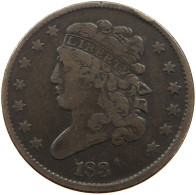 UNITED STATES OF AMERICA HALF CENT 1834 CLASSIC HEAD #T068 0173 - Cents Medianos