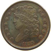 UNITED STATES OF AMERICA HALF CENT 1835 CLASSIC HEAD #t140 0285 - Half Cent