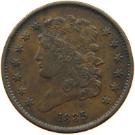 UNITED STATES OF AMERICA HALF CENT 1835 CLASSIC HEAD #t084 0323 - Mezzi-Cents