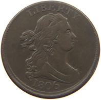 UNITED STATES OF AMERICA HALF CENT 1806 OFF-CENTER #t001 0265 - Half Cents