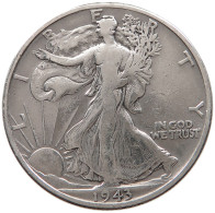 UNITED STATES OF AMERICA HALF 1/2 DOLLAR 1943 S WALKING LIBERTY #t143 0321 - 1916-1947: Liberty Walking