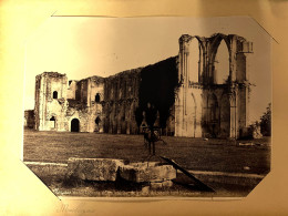 Maillezais * RARE Grande Photo Albuminée Circa 1890 Photographe Paul Robert J. Kuhn Cachet à Sec * Abbaye Transept Nord - Maillezais
