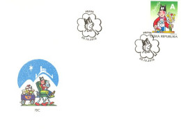 FDC 657 Czech Republic Myspulin Of Ctyrlistek, Four-Leaf Clover Cat, Comics Character 2010 - Chimie