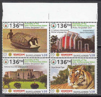 2017 Bangladesh Inter-Parliamentary Union  Tigers Block Of 4 MNH - Bangladesch