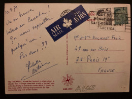 CP Par Avion Pour La FRANCE TP Paire 3 + 7 OBL.MEC. AUG 10 1971 VANCOUVER - Storia Postale