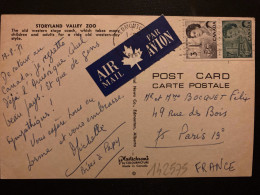 CP Par Avion Pour La FRANCE TP Paire 3 + 7 OBL.MEC.19 VIII 1971 EDMONTON - Cartas & Documentos