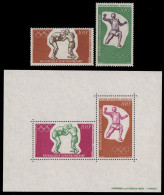 Zentralafrikanische Rep. 1972 - Mi-Nr. 265-266 & Block 6 ** - MNH - Olympia - Centrafricaine (République)