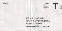 Lettre T Eco 20gr La Poste/Philaposte - Cartas/Sobre De Respuesta T