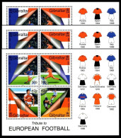 2000 Gibraltar 909-912/B40x3 2000 UEFA European Championship 21,00 € - Championnat D'Europe (UEFA)