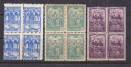 1937 - España - Edifil 10/12 - Huerfanos De Telegrafos - Bloque 4 - MNH - Charity