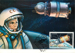 Space Postcard Romania Russia First Cosmonaut Iuri Gagarin Space Station Vostok 1 - Espace