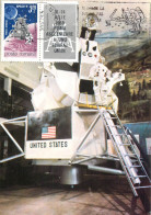 Space Postcard Romania United States Bucharest Lunar Landing Module Apollo 11 - Espace