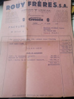 Facture, Établissements Rouy Frères, Automobiles Citroën. Jarny Et Longwy 1957 - Automovilismo