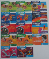 Lot De 14 Télécartes " Le Ticket De Téléphone " - France Easy - Universel - International - Echantillon 3 Mn - Collections