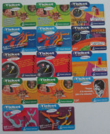Lot De 14 Télécartes " Le Ticket De Téléphone " - France Easy - Universel - International - Echantillon 3 Mn - Collezioni