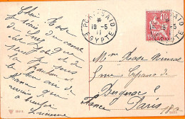 Aa0164 - FRENCH Port Said  EGYPT - POSTAL HISTORY - POSTCARD To FRANCE  1911 - Cartas & Documentos