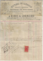 Brazil 1917 Invoice From The Cart Company Of Ribas & Carneiro In Rio De Janeiro National Treasury Tax Stamp 300 Réis - Storia Postale