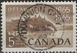 CANADA 1965 Centenary Of Proclamation Of Ottawa As Capital - 5c - Parliament Buildings, Ottawa, 1865 FU - Oblitérés