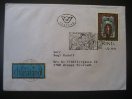 Österreich- Christkindl 1.12.1995, FDC Mit Leitzettel Wr. Neustadt - Storia Postale