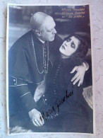 Autografo Attrice Del Cinema Muto Maria Jacobini Su Foto Cartolina Film La Preda Del 1921 - Actors & Comedians