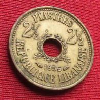 Lebanon 2,1/2 Piastres 1955 Liban Libano Libanon #2 W ºº - Liban