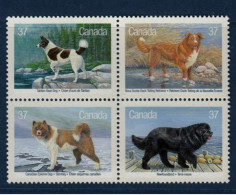 Canada, Yv 1058, 1059, 1060, 1061, Mi 1097, 1098, 1099, 1100, **, Chiens, - Unused Stamps