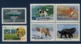 Canada, Yv 1056, 1057, 1058, 1059, 1060, 1061, Mi 1094, 1095, 1097, 1098, 1099, 1100, **, Chiens, - Unused Stamps