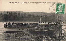 Sahurs * Le Ponton Sur La Seine * Arrivée Du Bateau Vapeur Steamer BOIËLDIEU Venant De Rouen - Autres & Non Classés