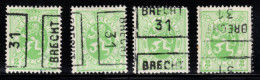 Preo's (277) "BRECHT 31"  6013 A+B+C+D - Roulettes 1930-..