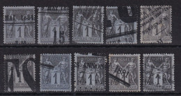 France N°83 - Oblitération Typo Des Journaux - 10 Ex. - TB - 1876-1898 Sage (Type II)