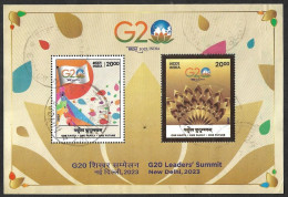 INDIA 2023 G20 Summit USA, Russia, China,Japan,France, Germany, Italy, Turkey,Saudi Arabia, UK, Korea,Brazil, Used MS - Used Stamps