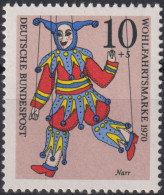 1970 Deutschland > BRD, ** Mi:DE 650, Sn:DE B463, Yt:DE 501, Narr, Marionetten - Marionetten