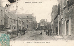 Collinée * 1906 * Rue De La Gare * Hôtel NEVEU * Villageois Enfants - Autres & Non Classés