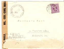 Allemagne Zone Anglo-Américaine 1946 - Lettre Opened By Military Censorship - Civil Mails 10273 - De Hofheim à Frankfurt - Cartas & Documentos